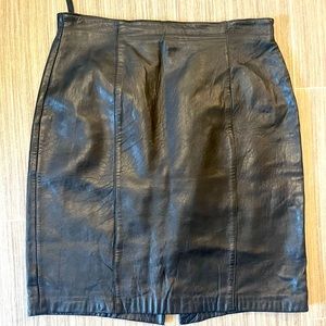 Size 12: Leather Skirt